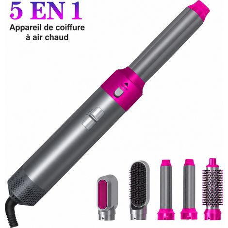 Brosse soufflante 5 en 1 multifonction sèche-cheveux lisseur et boucleur 1000W gris violet prise US gris réf 7408 860 g – Livraison gratuite