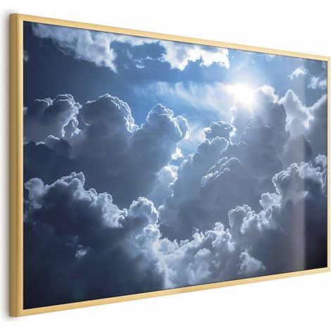 Poster – Animierte Szenerie: Sonne im Kampf mit Wolken (1/4)