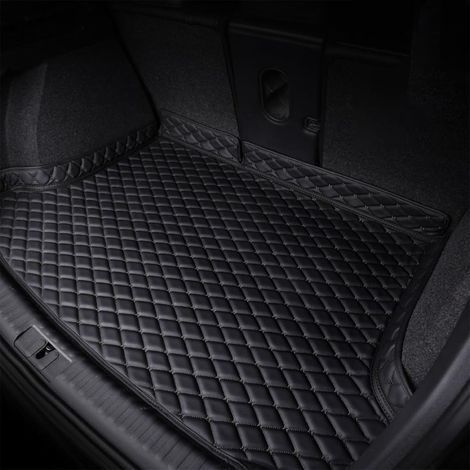 Tapis De Coffre en Cuir PU pour Mini Aceman J05 2024, Protection ImperméAble AntidéRapant avec Bord Relevé 5cm Doublure Cargaison Accessoires,Black (1/5)