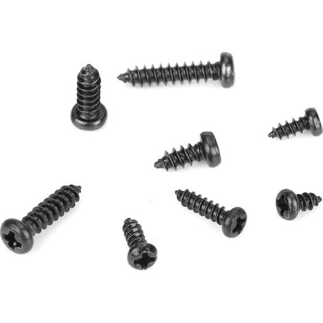 Kit de 400 vis autotaraudeuses noires à tête bombée Phillips M2/M2.6 (1/5)
