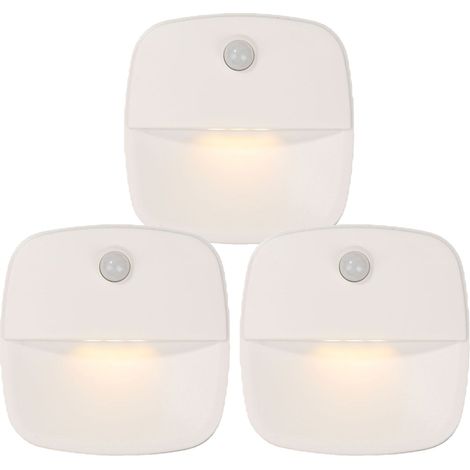 Capteur de présence, petite veilleuse LED, lampe de chevet à détecteur de mouvement, lampe à piles. (1/5)