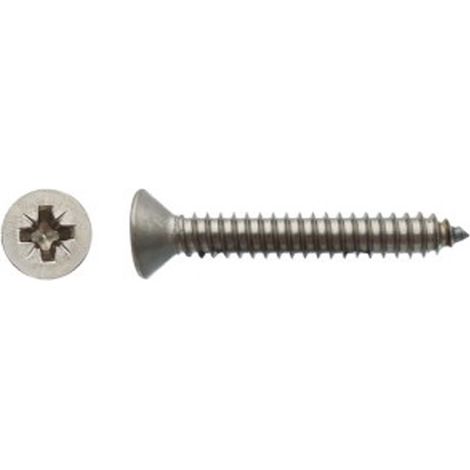 Vis à tôle tête fraisée Pozidriv® Inox A2 - 6,3 x 45 mm- Vendu par 200 (1/2)