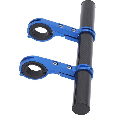 Support rallonge guidon vélo 20cm pour phare avant, fixation lumière, tube carbone, couleur bleu (1/5)