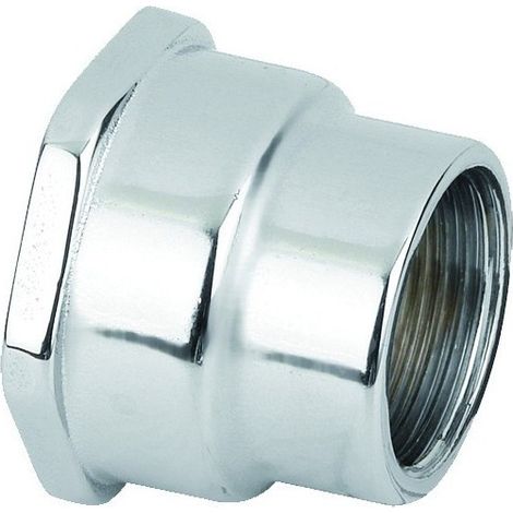 Raccordo manicotto f f in ottone cromato lucido 1" x 1/2" rinaldi e pettinaroli