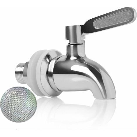 Remplacement de robinet de distributeur de boissons,Robinet de Tonneau du Vin et de la Bière ou de Boisson en Acier Inoxydable, Inusable,16mm Robinet de rechange pour distributeur (1/5)