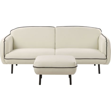 Sofa 3 Seater TONSBERG Fabric Light Beige with Ottoman (1/5)