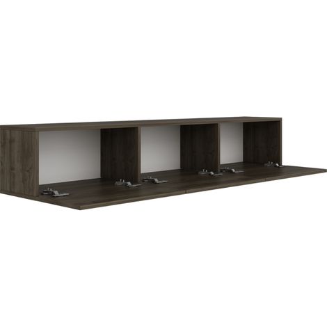 Hängender TV-Schrank mit Schränken 150 cm Nussbaum HAL