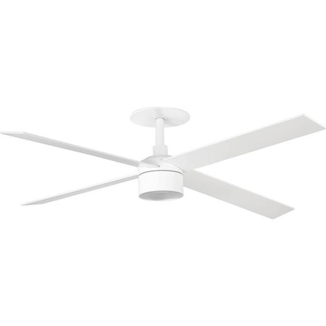 Faro Rudder Ventilateur de plafond encastré Rudder 132 cm TEK LED blanc mat, pales en bois de frêne 4000K, 4 pales réversibles (1/2)