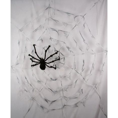 Toile d'araignée décorative - 20 - 2,90 m - ronde - filet fin - gris