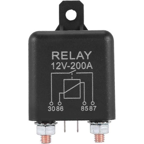 Relais 12 V 200 A normalement ouvert à 4 broches - Usage intensif - Applications automobiles et marines - Charge divisée 2025 (1/5)