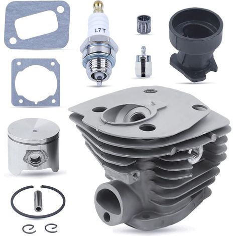 Ersatzteilset für Husqvarna 351, 353 und 346XP Kettensägen – 44 mm Nikasil-beschichteter Zylinder – Nadellager und Zündkerze (1/4)