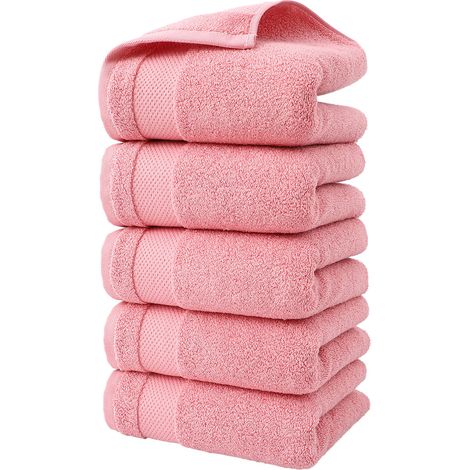 5er-Set Badetücher Besonders weiche und saugfähige Baumwolltücher 74 x 33 cm Ideal für Bad und Spa (1/5)