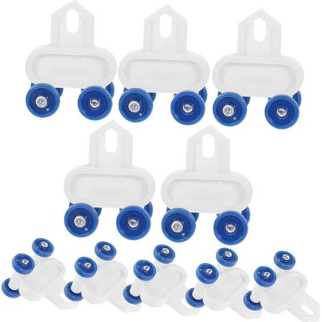 20pièces Lot de Galets à Rail pour Rideaux roulettes Silencieuses pour Rails De Rideaux