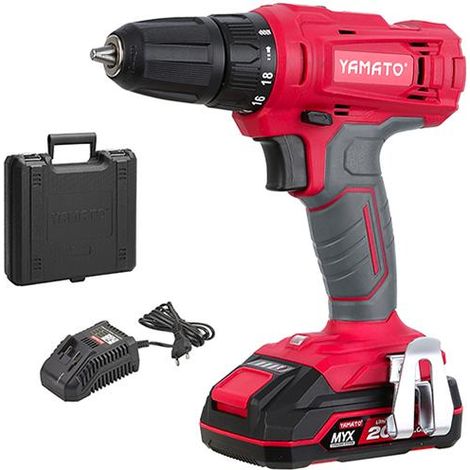 TRAPANO YAMATO MYX BATTERIA 20V-2AH CON KIT ACCESSORI