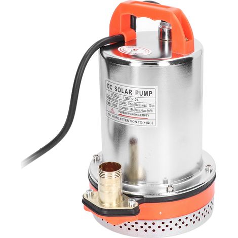 Pompe immergée solaire haute hauteur moteur fil cuivre puits profond DC24V (1/5)