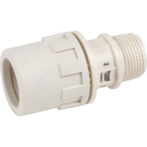 RACCORDO DIRITTO MASCHIO A PASSAGGIO TOTALE CONNESSIONE MEDIANTE BICCHIERATURA IN TECNOPOLIMERO SERI - 16X2 - 1/2 - VIL