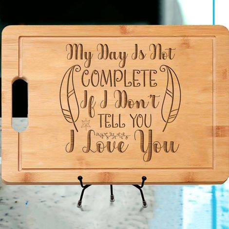 Planche bambou inscription libre – Idée cadeau romantique pour couple (1/5)