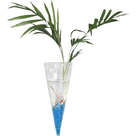 Hängende Vase aus hydroponischem Borosilikatglas, Innendekoration, Pflanzenatmosphäre, transparent, 5 × 10 cm (1/5)