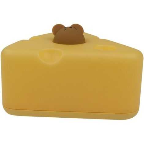 Veilleuse LED en forme de fromage avec souris