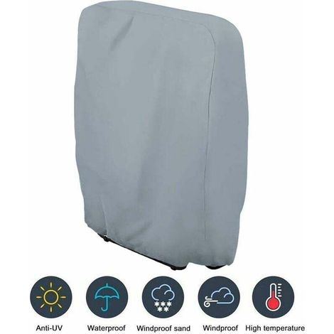 Telo di copertura per mobili da giardino, coprisedia pieghevole, telo protettivo per lettino prendisole, impermeabile, resistente ai raggi UV, protezione dai danni, 71 x 110 cm (grigio)