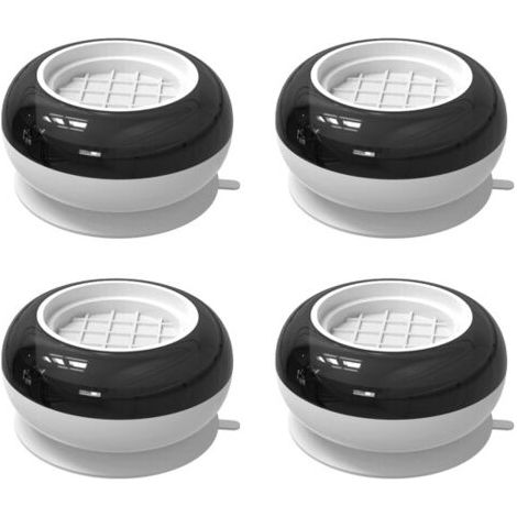 PA Stück Anti-Vibrations-Waschmaschinenmatte, Anti-Vibrations-Gummi-Waschmaschinenunterstützung, universelle Vibrationsdämpfer für Waschmaschine und Trockner (weiß) (1/4)