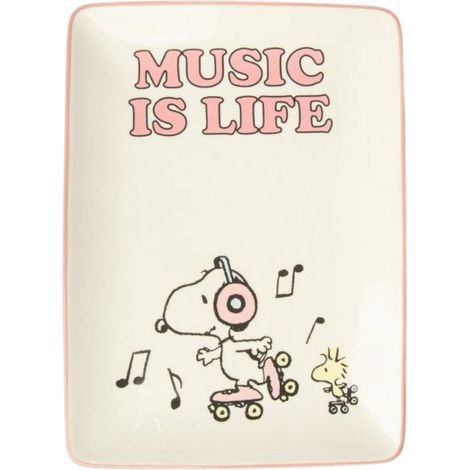 Svuotatasche in porcellana Snoopy Music is Life Peanuts 16x22 cm BLOGO DESIGN