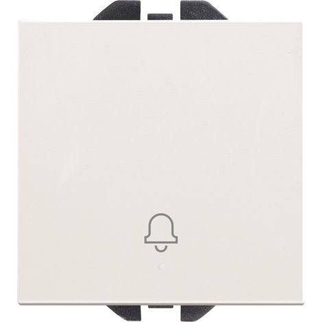 Pulsador Simon 270 grabado campana blanco mate 10A (1/5)