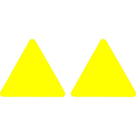 Sticker Adesivi Rifrangenti Triangoli, Giallo, Set di 2 (1/3)