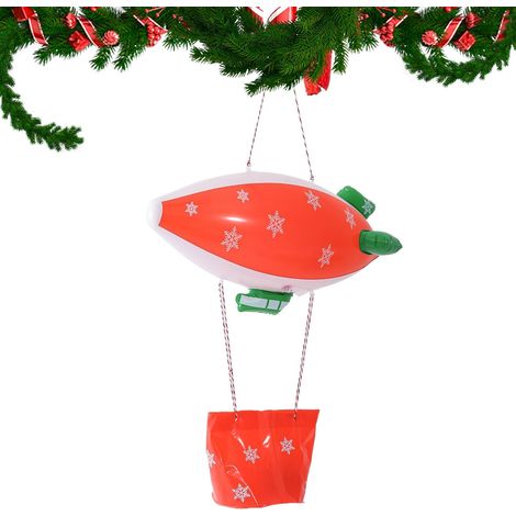Ornement de Noël Gonflable Décoration d'arbre à Accrocher pour Noël Pendeloques Décoratives en Forme de Vaisseau Spatial pour Arbre, Jardin, Arrière-cour, Porte, Cheminée, Mur, (1/5)