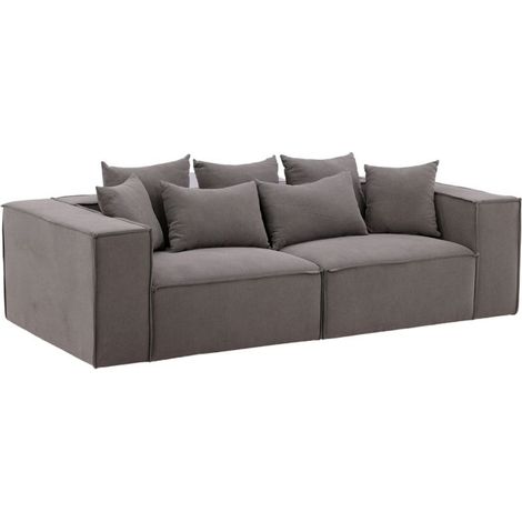 Canapé Droit 3 Places "Gillholmen" 232cm Gris (1/5)