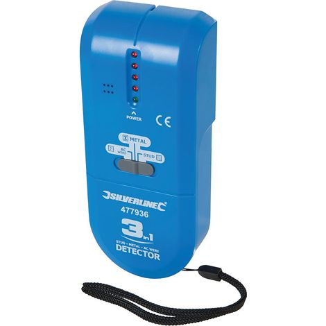 Silverline - Détecteur 3-en-1 Compact - 1 X Pile 9 V (pp3) (1/3)