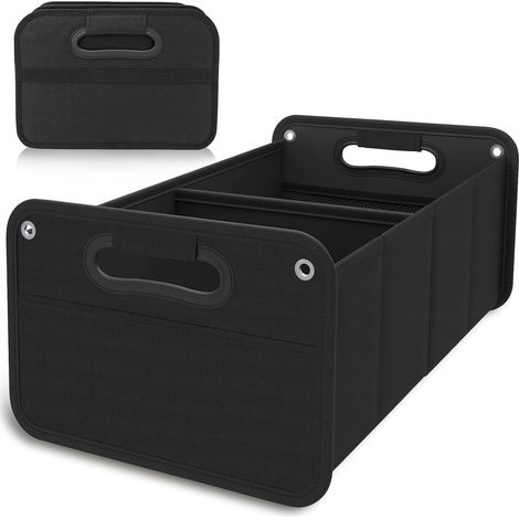 1 Organisateur De Coffre, Pliable 3,5cm, Capacité 35 Litres, Fond Antidérapant, Pour SUV Et Camping (1/5)