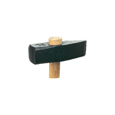 Masse à Tranche avec Manche en Bois Frêne Européen, Tête en Acier Carbone C45E, Forgée et Traitée Thermiquement - 19 cm, Qualité Premium PEFC (1/3)