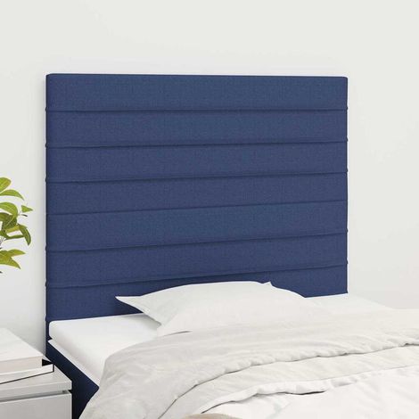 vidaXL Tête de lit Bleu 80x5x118/128 cm Tissu (1/5)
