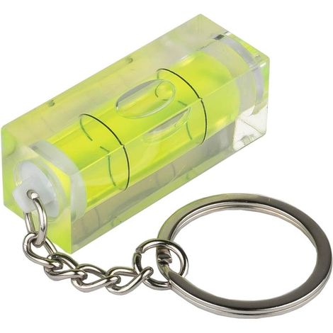 Alcasa Mini niveau à bulle jaune néon compact 4 cm