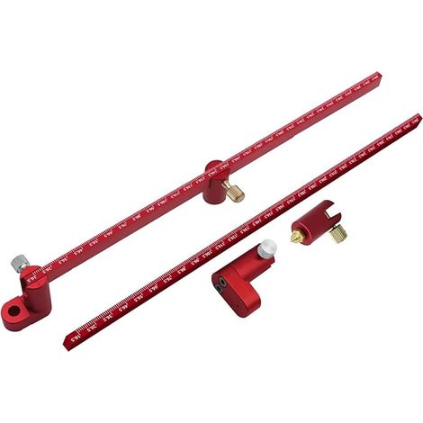 Carpentry Tracer Compass 300mm Aluminum Alloy Circular Ruler Marking Gauge for Aluminum Circles Carpentry Center Compass Point Circular Line Marker (1/5)