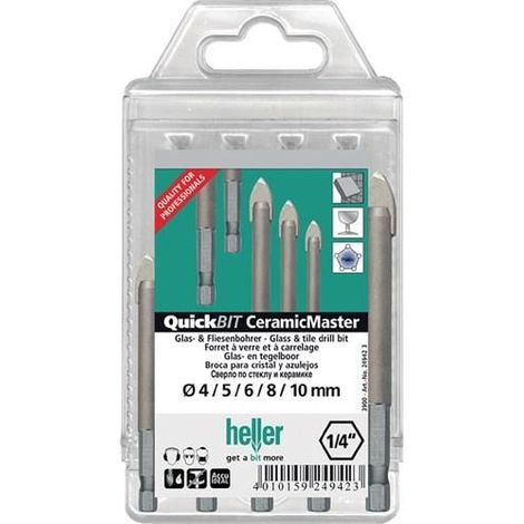 juego  de  brocas  claras  QuickBit  Ceramik  Master  5  piezas  Ø  4  5  6  8  10  mm  -  24942 (1/2)