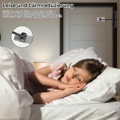 Chiudiporta automatico per cancello da giardino, chiudiporta a molla, con 4 viti e leva di regolazione, chiudiporta automatico per porta della camera da letto, ufficio, camera d'albergo, cancello da g (1/4)