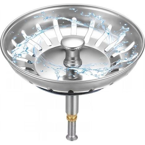 Crépine d'évier de cuisine Ø 79 mm, 1 pièce, bonde d'évier de cuisine réglable en hauteur, bonde d'évier de cuisine en acier inoxydable 304, bonde d'évier (1/5)