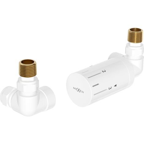 Mexen G05 conjunto termostático axial, blanco - W903-958-20 (1/3)