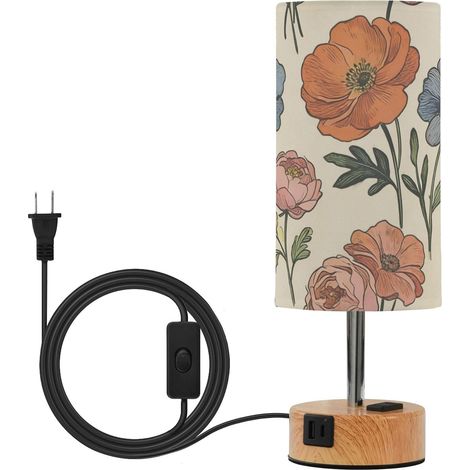 Yuiboo Antique Floral Illustration Touch Lampes de Table Petites (1/5)