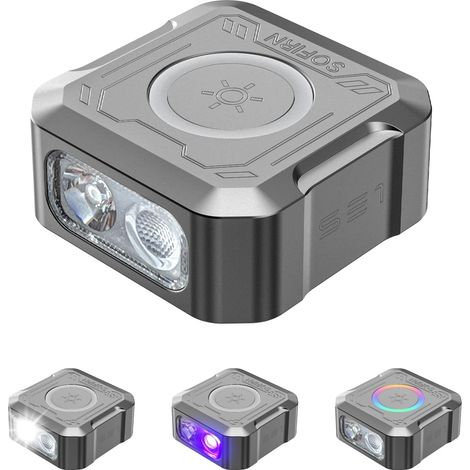Mini Lampe Torche Porte-Clés, Lampe Torche EDC 300 Lumens avec Lumière UV, Anneau RGB, Aimant & USB-C, Rechargeable, Boîtier Métal CNC pour Quotidien, Urgence, Camping & Extérieur (1/5)