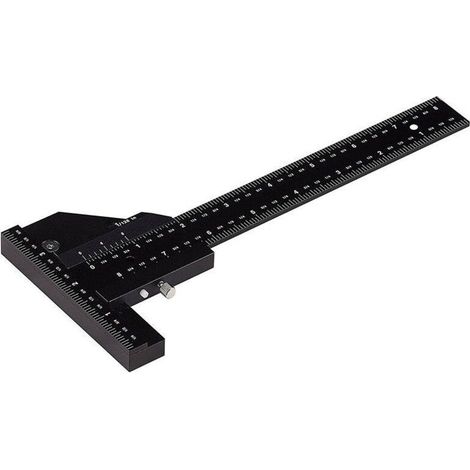 Multifunctional Marking Ruler for Woodworking, Aluminum T-Shaped Ruler, 0-280mm Measuring Tool