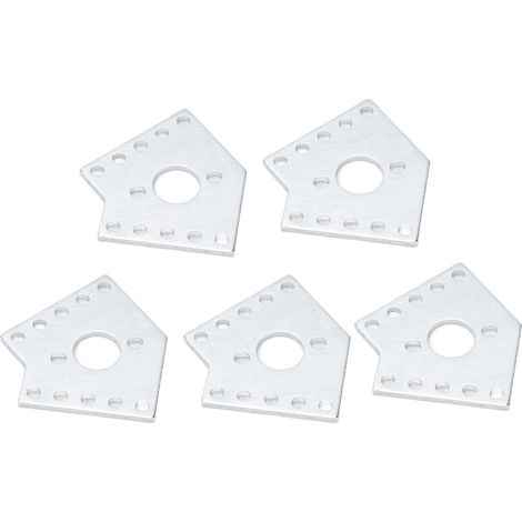 Plaque à trous en aluminium 5 pièces, support à grille pour robots, équipement d'ingénierie, fixation de pièces de connexion 3108-0002-0002 (1/5)