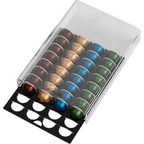 Porte-capsules de café Nespresso Vertuo, tiroir de rangement en acrylique pour 40 capsules, organisateur élégant pour comptoir (1/5)