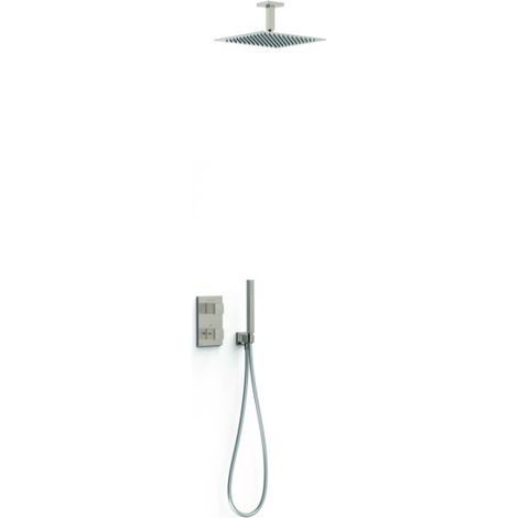 Kit robinet thermostatique encastré 2 voies pour douche Therm-box Acier - TRES 00635003AC