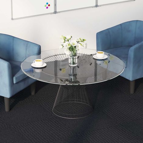 vidaXL Carreau de tapis Gris foncé 50 x 50 cm 20 pcs PP et Bitume (1/5)