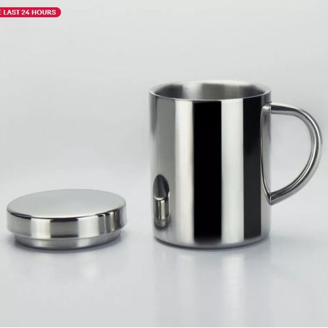 1 tasse isotherme Divers accessoire de portail, acier inoxydable double paroi, 300 ml, couvercle inclus, pour thé/café (1/5)