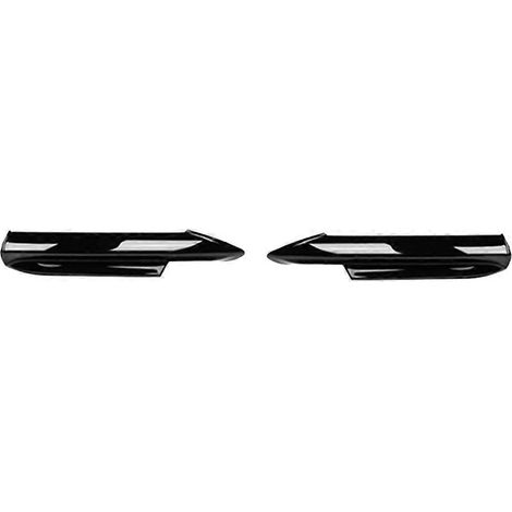 Difusor de labio de parachoques delantero para coche Serie 3 E90 E91 2005-2008 Negro brillante (1/5)