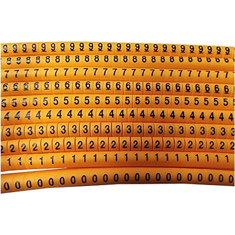Lot de 200 marqueurs flexibles en PVC pour câbles de 0" à 9" (1/3)
